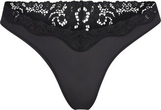 Fits Everybody Lace Dipped Thong | Onyx