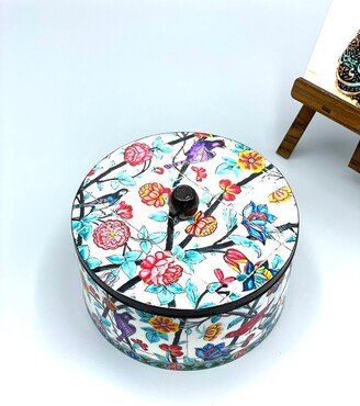 Handmade Wooden Candy Sugar Decoupaged Container Best Gift Nowruz