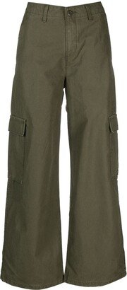 Mid-Rise Cotton Cargo Pants