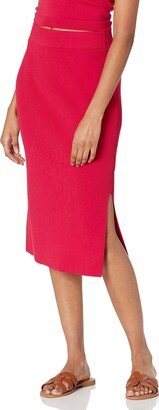 Women's Vera Slim Side Slit Midi Sweater Skirt