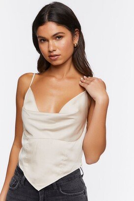 Satin Cowl Neck Cami-AA