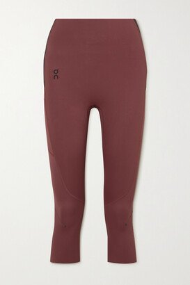 Movement 3/4 Cropped Stretch Recycled Leggings - Red