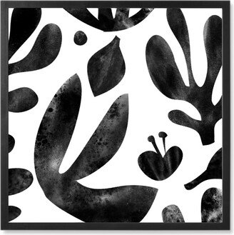 Photo Tiles: Flower Cutouts - Light Photo Tile, Black, Framed, 8X8, Black