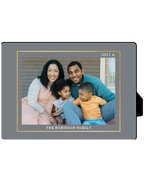 Desktop Plaques: Simply Elegant Landscape Desktop Plaque, Rectangle Ornament, 5X7, Gray