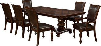 Balgarovo Traditional Espresso Solid Wood 7-Piece Dining Table Set by Copper Grove