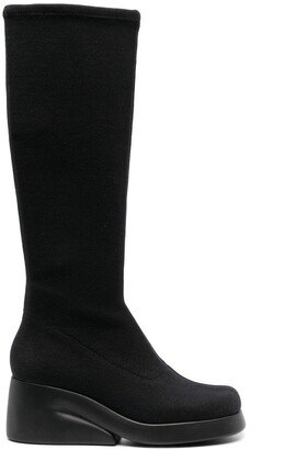 Wedged Knee-Length Boots