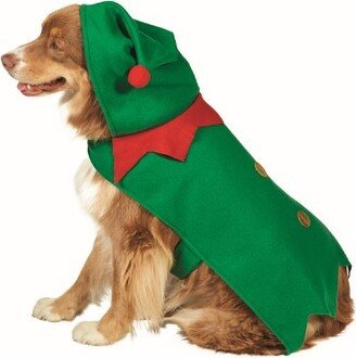 Northlight 27 Green and Red Christmas Elf Dog Costume - Size M