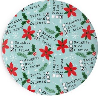 Salad Plates: Naughty, Nice, I Tried List Salad Plate, Green