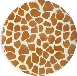 Salad Plates: Giraffe Spots Salad Plate, Brown