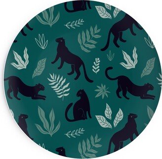 Salad Plates: Black Panthers - Emerald Salad Plate, Green