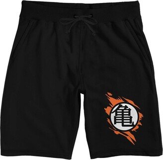 Master Roshi Kanji Symbol Men's Black Sleep Pajama Shorts-XL