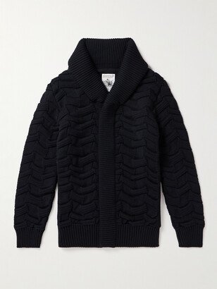 Epigon-II Cable-Knit Wool Cardigan