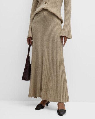 Hevina Wool Maxi Skirt