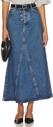 Overdyed Double Fly Maxi Skirt