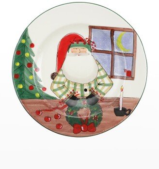 Old St. Nick Rimmed Round Platter