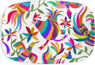 Serving Platters: Flying Otomi Birds Ole! Serving Platter, Multicolor