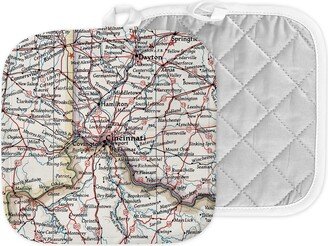 Cincinnati Map Hot Pad - Pot Holder Gift Kitchen- Airbnb