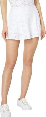 Corrine Skort (Resort White Floral Stretch Eyelet Jacquard) Women's Skort