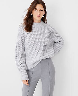 Shimmer Mock Neck Sweater