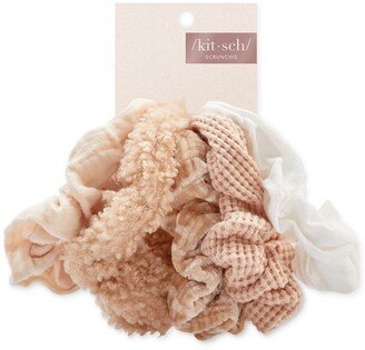 Women's 5-Pc. Textured Neutral Scrunchy Set