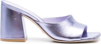 Tia 85mm metallic-finish mules