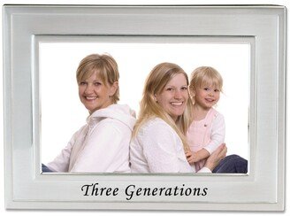 Brushed Metal Three Generations Picture Frame - Sentiments Collection - 4 x 6