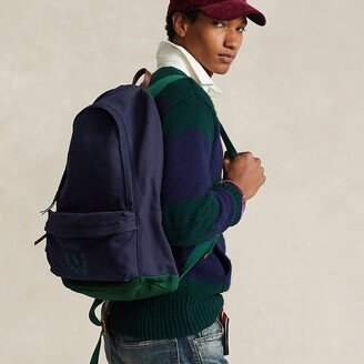 Logo-Embroidered Canvas Backpack