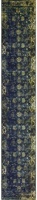 Bayshore Home Basha Bas1 Navy Blue 3' 3 x 19' 8 Runner Area Rug