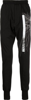 Graphic-Print Cotton Track Pants-AD