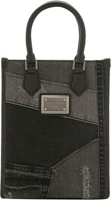 Small Denim Patchwork Tote Bag