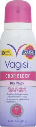 Vagisil Odor Block Feminine Dry Wash Deodorant Spray for Women - 2.6oz