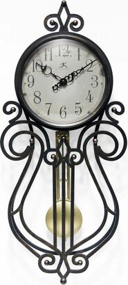 Pendulum 20 inch Wall Clock Wrought Iron Antique Style Traditional - 20 x 2.5 x 9