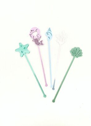 Under The Sea Stir Stick Set - Mermaid Party Birthday