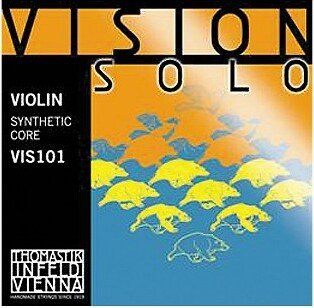 Thomastik Vision Solo 4/4 Size Violin Strings 4/4 Size Set with Silver D String