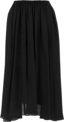 Allover Logo Jacquard Midi Skirt