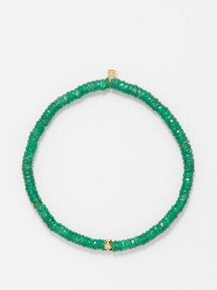 Diamond, Aventurine & 14kt Gold Bracelet