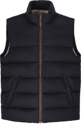 Zip-Up Padded Sleeveless Gilet