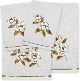 Maggie 4Pc Embellished Turkish Cotton Towel Set-AB