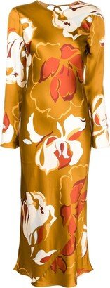 Davina floral-print silk midi dress