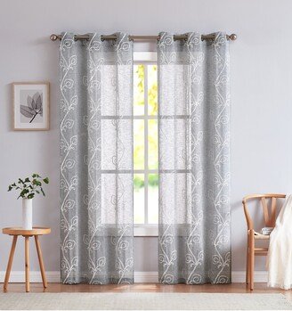 Stella Set of 2 Sheer Panel Curtains