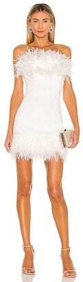 Lola Blanc Mini Feather Dress