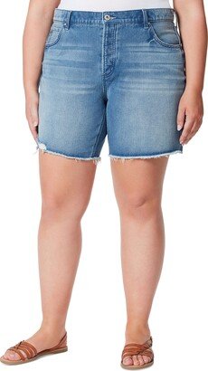 Generic Women's Plus Size Relaxed High Rise Bermuda Short