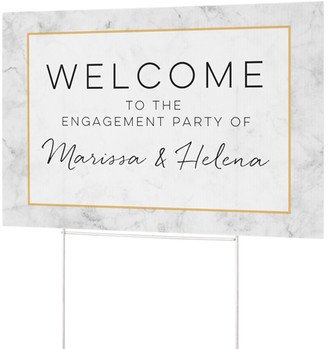 Yard Signs: Marble Celebration Yard Sign, Gray