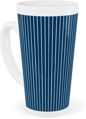 Mugs: Tennessee Pin Stripe Tall Latte Mug, 17Oz, Blue