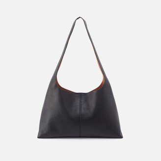 Joni Shoulder Bag in Veg Tanned Leather - Black