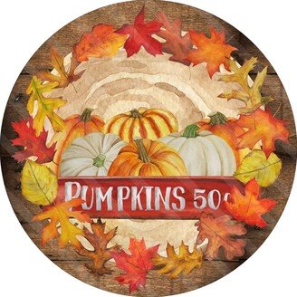 Pumpkin Sale Sign - Fall Autumn Wreath Metal