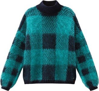 Buffalo Check Wool Turtleneck