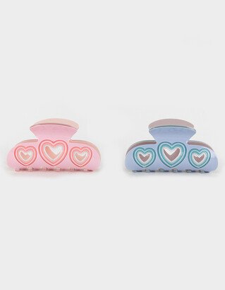 2 Pack Heart Cut Out Claw Clip Set