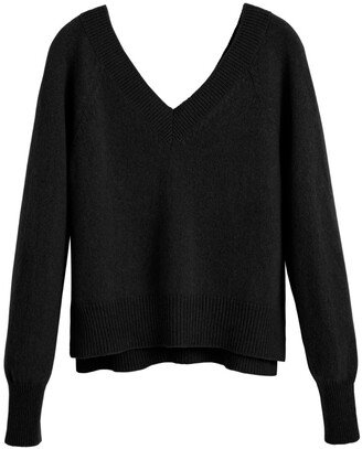 Recycled Cashmere Deep V-Neck Sweater