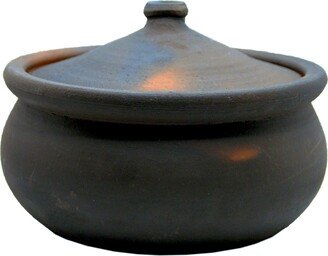 High Wind Flamed Dark Primitive Cooking Pot